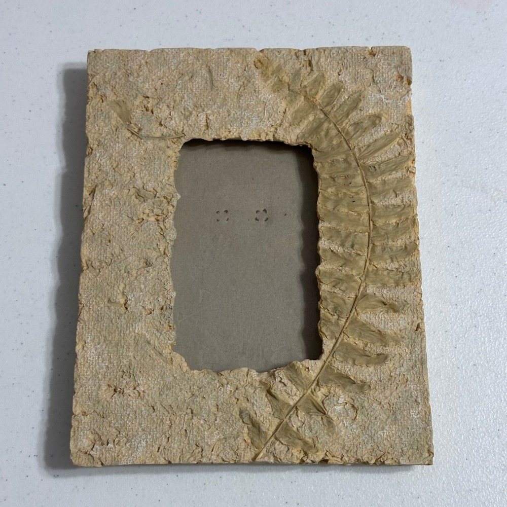 Fancy Frames FF-87246 Fern on Paper Resin Stone Photo Frame Rustic Vintage 3.5x5